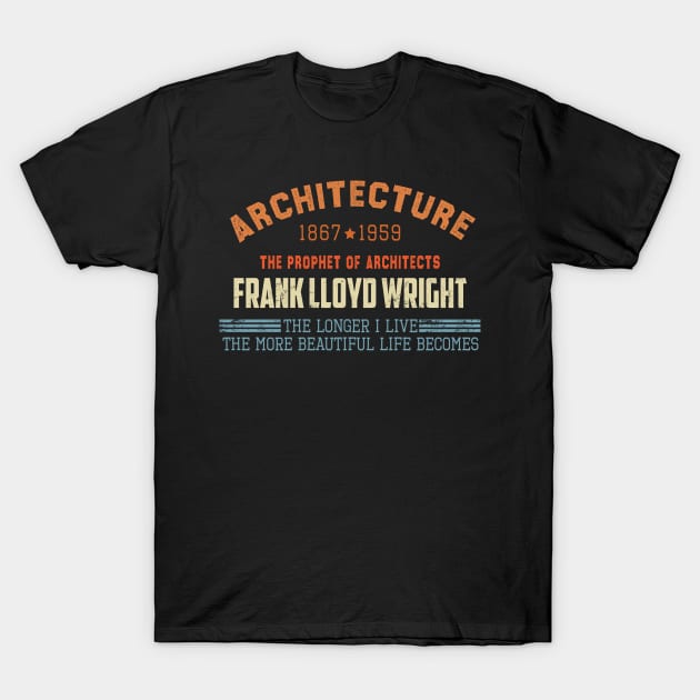 Architecture Frank Lloyd Wright T-Shirt by Pictozoic